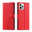 For iPhone 12 Pro Max Voltage Ultra-thin Dot Leather Phone Case(Red) - 1