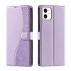 For iPhone 12 mini Voltage Ultra-thin Dot Leather Phone Case(Purple) - 1