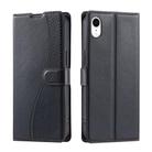 For iPhone XR Voltage Ultra-thin Dot Leather Phone Case(Black) - 1