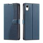 For iPhone XR Voltage Ultra-thin Dot Leather Phone Case(Blue) - 1