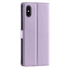 For iPhone XS Max Voltage Ultra-thin Dot Leather Phone Case(Purple) - 3