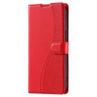 For iPhone XS Max Voltage Ultra-thin Dot Leather Phone Case(Red) - 2