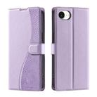For iPhone 16e Voltage Ultra-thin Dot Leather Phone Case(Purple) - 1