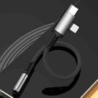 2 in 1 USB-C / Type-C, 8 Pin to 3.5mm Audio Adapter Cable, Length:15.6cm(Grey) - 1