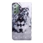 For Samsung Galaxy Note20 3D Painted Pattern Horizontal Flip TPU + PU Leather Case with Holder & Card Slots & Wallet & Lanyard(Husky) - 3