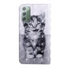 For Samsung Galaxy Note20 3D Painted Pattern Horizontal Flip TPU + PU Leather Case with Holder & Card Slots & Wallet & Lanyard(Smile Cat) - 3
