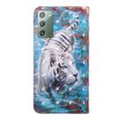 For Samsung Galaxy Note20 3D Painted Pattern Horizontal Flip TPU + PU Leather Case with Holder & Card Slots & Wallet & Lanyard(Tiger) - 3