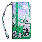 For Samsung Galaxy Note20 3D Painted Pattern Horizontal Flip TPU + PU Leather Case with Holder & Card Slots & Wallet & Lanyard(Bamboo Panda) - 2