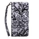 For Samsung Galaxy Note20 Ultra 3D Painted Pattern Horizontal Flip TPU + PU Leather Case with Holder & Card Slots & Wallet & Lanyard(Black Lace) - 2