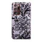 For Samsung Galaxy Note20 Ultra 3D Painted Pattern Horizontal Flip TPU + PU Leather Case with Holder & Card Slots & Wallet & Lanyard(Black Lace) - 3
