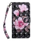 For Samsung Galaxy Note20 Ultra 3D Painted Pattern Horizontal Flip TPU + PU Leather Case with Holder & Card Slots & Wallet & Lanyard(Pink Flower) - 2