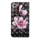 For Samsung Galaxy Note20 Ultra 3D Painted Pattern Horizontal Flip TPU + PU Leather Case with Holder & Card Slots & Wallet & Lanyard(Pink Flower) - 3