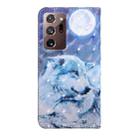 For Samsung Galaxy Note20 Ultra 3D Painted Pattern Horizontal Flip TPU + PU Leather Case with Holder & Card Slots & Wallet & Lanyard(Moon Wolf) - 3