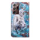 For Samsung Galaxy Note20 Ultra 3D Painted Pattern Horizontal Flip TPU + PU Leather Case with Holder & Card Slots & Wallet & Lanyard(Tiger) - 3