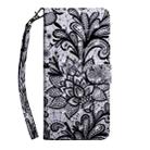 For Xiaomi Redmi 9A 3D Painted Pattern Horizontal Flip TPU + PU Leather Case with Holder & Card Slots & Wallet & Lanyard(Black Lace) - 2
