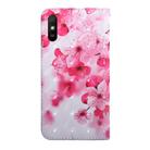 For Xiaomi Redmi 9A 3D Painted Pattern Horizontal Flip TPU + PU Leather Case with Holder & Card Slots & Wallet & Lanyard(Red Flower) - 3