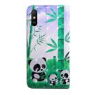 For Xiaomi Redmi 9A 3D Painted Pattern Horizontal Flip TPU + PU Leather Case with Holder & Card Slots & Wallet & Lanyard(Bamboo Panda) - 3