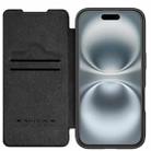 For iPhone 16 NILLKIN Qin Prop Series Flip Camera Cover Design Leather Phone Case(Black) - 5