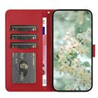 For iPhone 17 Pro Max Floral Embossed Pattern Leather Phone Case(Red) - 3