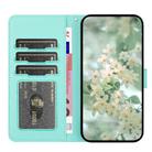 For iPhone 17 Floral Embossed Pattern Leather Phone Case(Light Green) - 3
