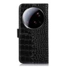 For Xiaomi 15 Ultra Crocodile Top Layer Cowhide Leather Phone Case(Black) - 3