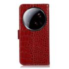 For Xiaomi 15 Ultra Crocodile Top Layer Cowhide Leather Phone Case(Red) - 3