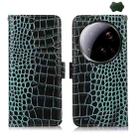 For Xiaomi 15 Ultra Crocodile Top Layer Cowhide Leather Phone Case(Green) - 1