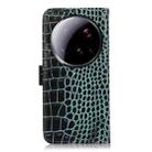 For Xiaomi 15 Ultra Crocodile Top Layer Cowhide Leather Phone Case(Green) - 3