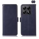 For Xiaomi 14T Magnetic Crazy Horse Texture Genuine Leather RFID Phone Case(Blue) - 1