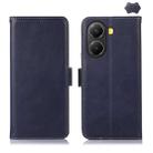 For Xiaomi Poco X7 Pro Magnetic Crazy Horse Texture Genuine Leather RFID Phone Case(Blue) - 1
