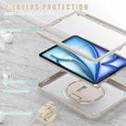 For iPad Air 11 2025 / 2024 Heavy Duty Hybrid Tablet Case with Hand Grip & Strap(Khaki) - 3