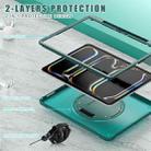 For iPad Pro 11 2024 Heavy Duty Hybrid Tablet Case with Hand Grip & Strap(Dark Green) - 3