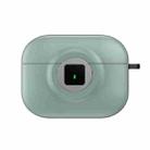 For AirPods Pro 2 Camera Series PC + TPU Headset Shockproof Carbon Fibre Case(Light Green) - 2