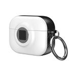 For AirPods Pro 2 Camera Series PC + TPU Headset Shockproof Carbon Fibre Case(White) - 1