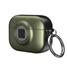 For AirPods Pro 2 Camera Series PC + TPU Headset Shockproof Carbon Fibre Case(Green) - 1