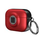 For AirPods Pro 2 Camera Series PC + TPU Headset Shockproof Carbon Fibre Case(Red) - 1