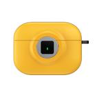 For AirPods 3 Camera Series PC + TPU Headset Shockproof Carbon Fibre Case(Yellow) - 2