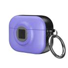 For AirPods 3 Camera Series PC + TPU Headset Shockproof Carbon Fibre Case(Purple) - 1