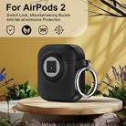 For AirPods 1 / 2 Camera Series PC + TPU Headset Shockproof Carbon Fibre Case(Black) - 2