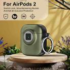 For AirPods 1 / 2 Camera Series PC + TPU Headset Shockproof Carbon Fibre Case(Green) - 2