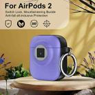 For AirPods 1 / 2 Camera Series PC + TPU Headset Shockproof Carbon Fibre Case(Purple) - 2