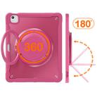 For iPad Air 13 2024 Heavy Duty Hybrid Tablet Case with Handle & Strap(Rose Red) - 2