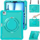 For iPad Air 11 2024 Heavy Duty Hybrid Tablet Case with Handle & Strap(Light Blue) - 1