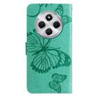 For Redmi 14C 4G Global 3D Butterfly Embossed Pattern Flip Leather Phone Case(Green) - 3