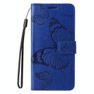 For Redmi Note 14 Pro / 14 Pro+ 5G 3D Butterfly Embossed Pattern Flip Leather Phone Case(Blue) - 2