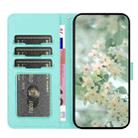 For Samsung Galaxy A51 4G Floral Embossed Pattern Leather Phone Case(Light Green) - 3