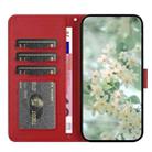 For Samsung Galaxy A53 Floral Embossed Pattern Leather Phone Case(Red) - 3