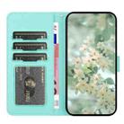 For Samsung Galaxy A06 4G Floral Embossed Pattern Leather Phone Case(Light Green) - 3