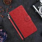 For Samsung Galaxy A36 5G Floral Embossed Pattern Leather Phone Case(Red) - 2