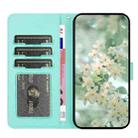 For Samsung Galaxy A56 5G Floral Embossed Pattern Leather Phone Case(Light Green) - 3
